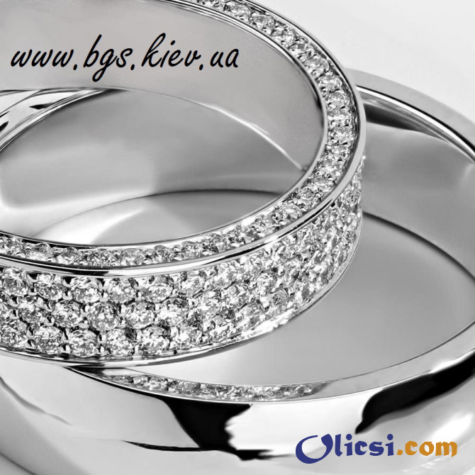 Обручальные кольца из белого золота - изображение 1