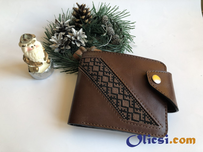 Кожаный мужской кошелёк, бумажник,портмоне, гаманець, мужской кошелёк - изображение 1